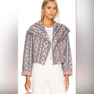 Blank NYC Open Sky Quilted Jacket in Dusty Pink and Heather grey  from REVOLVE